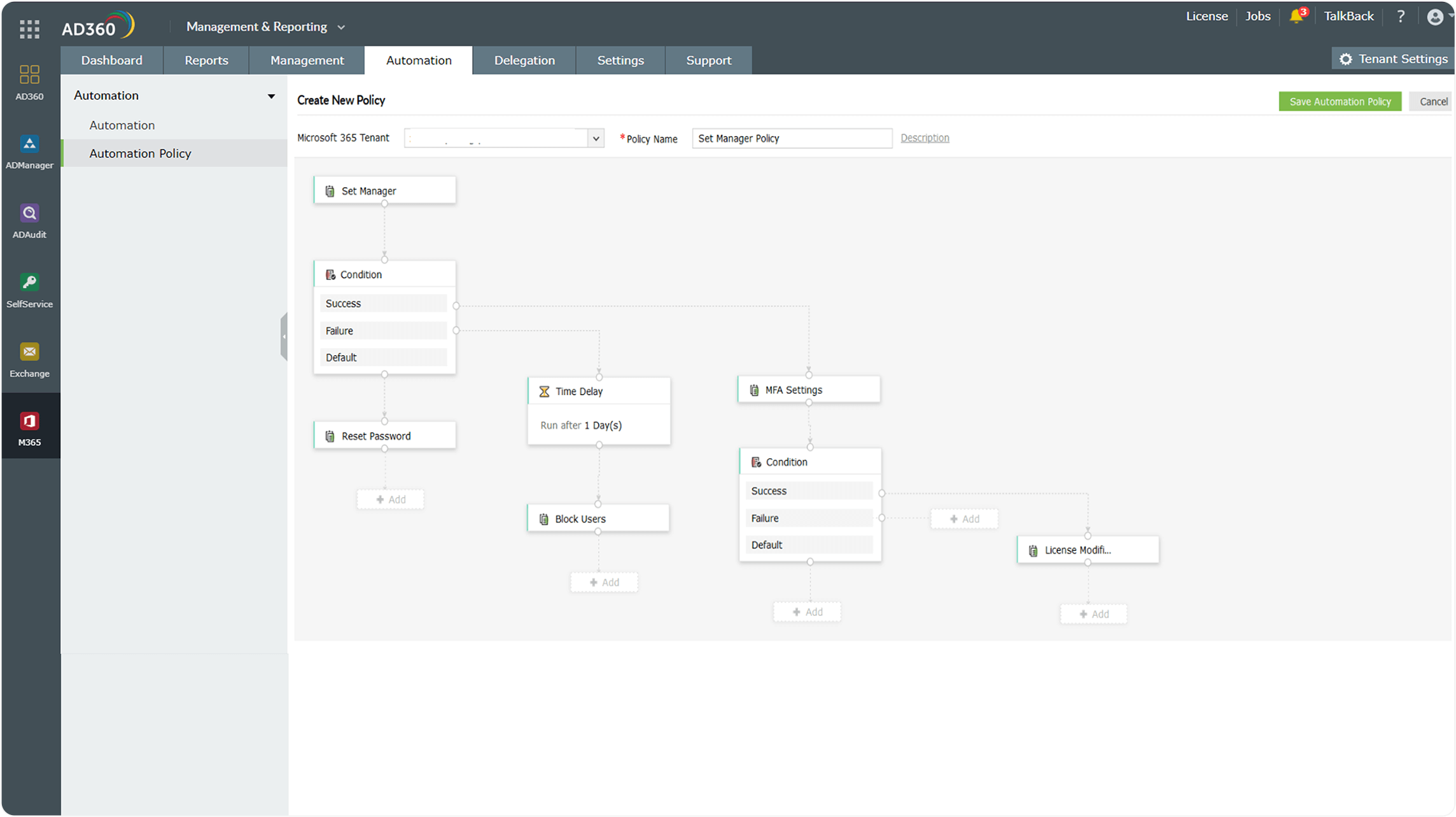 Automation policies