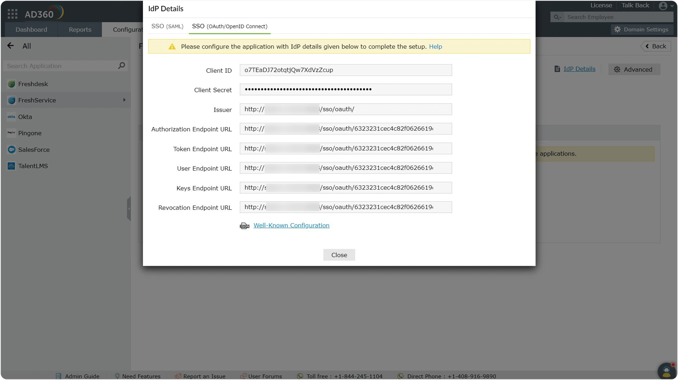 Easy IdP configuration