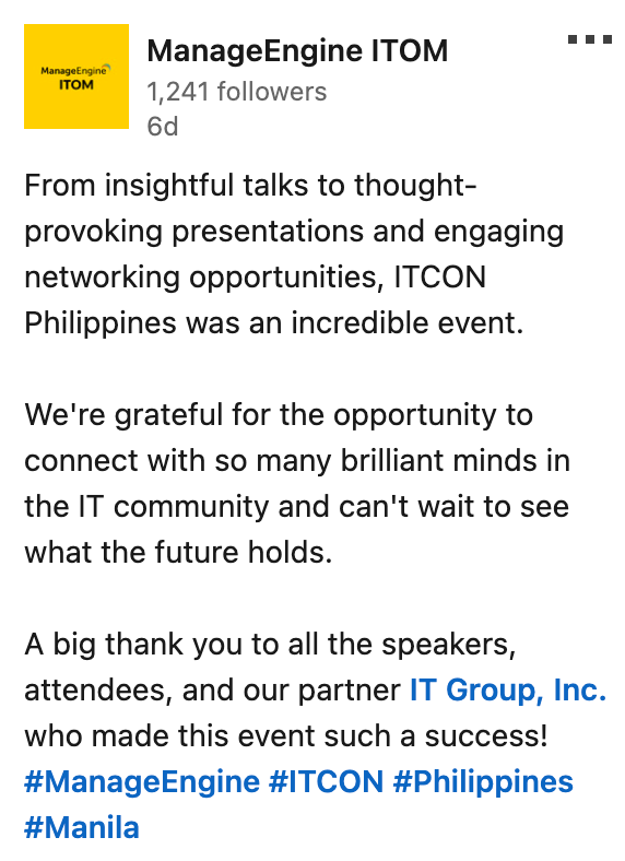 ManageEngine ITOM - LinkedIn