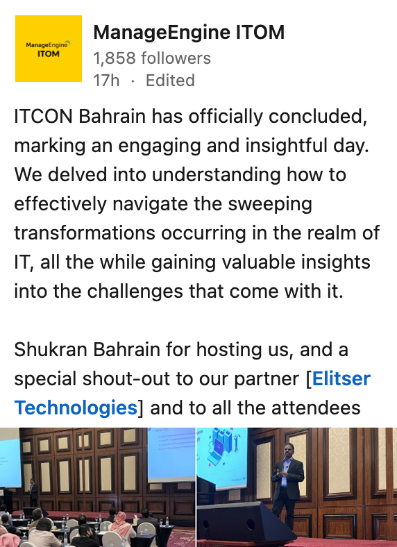 ManageEngine ITOM - LinkedIn