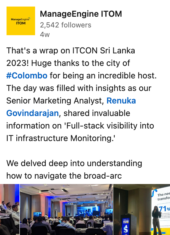 ManageEngine ITOM - LinkedIn
