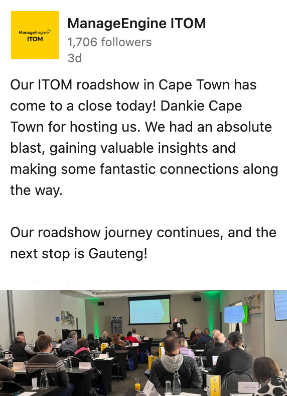 ManageEngine ITOM - LinkedIn