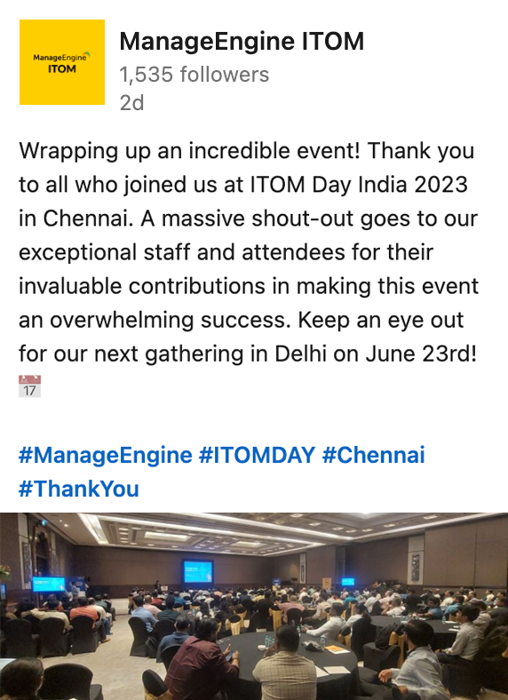 ManageEngine ITOM - LinkedIn