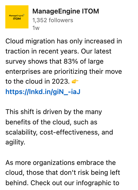 ManageEngine ITOM - LinkedIn