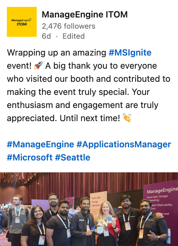 ManageEngine ITOM - LinkedIn