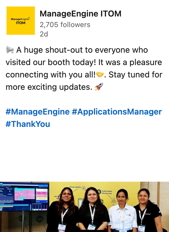 ManageEngine ITOM - LinkedIn
