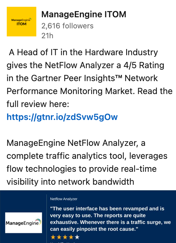 ManageEngine ITOM - LinkedIn