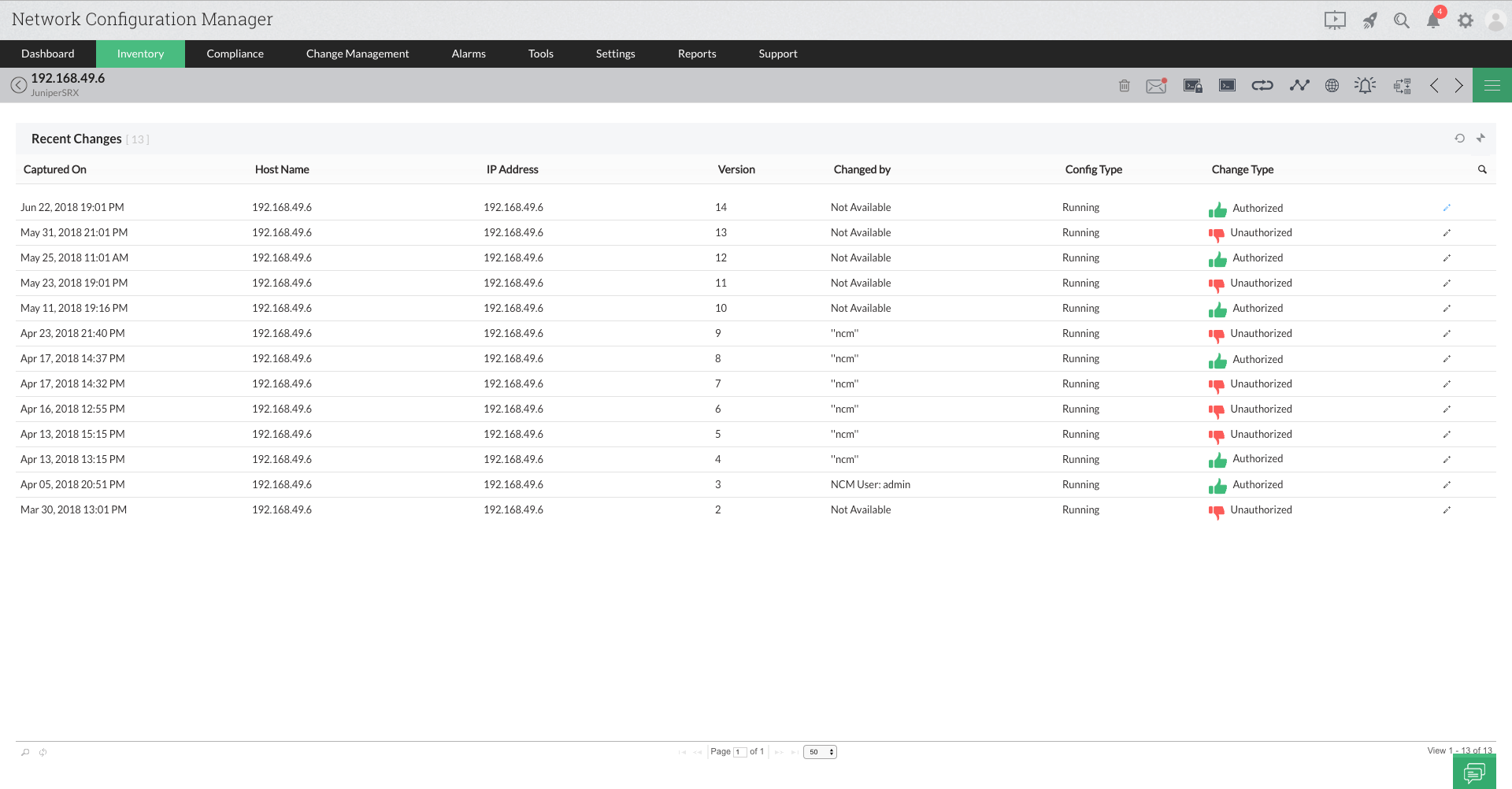 Config File Management - Manageengine Network Configuration Manager