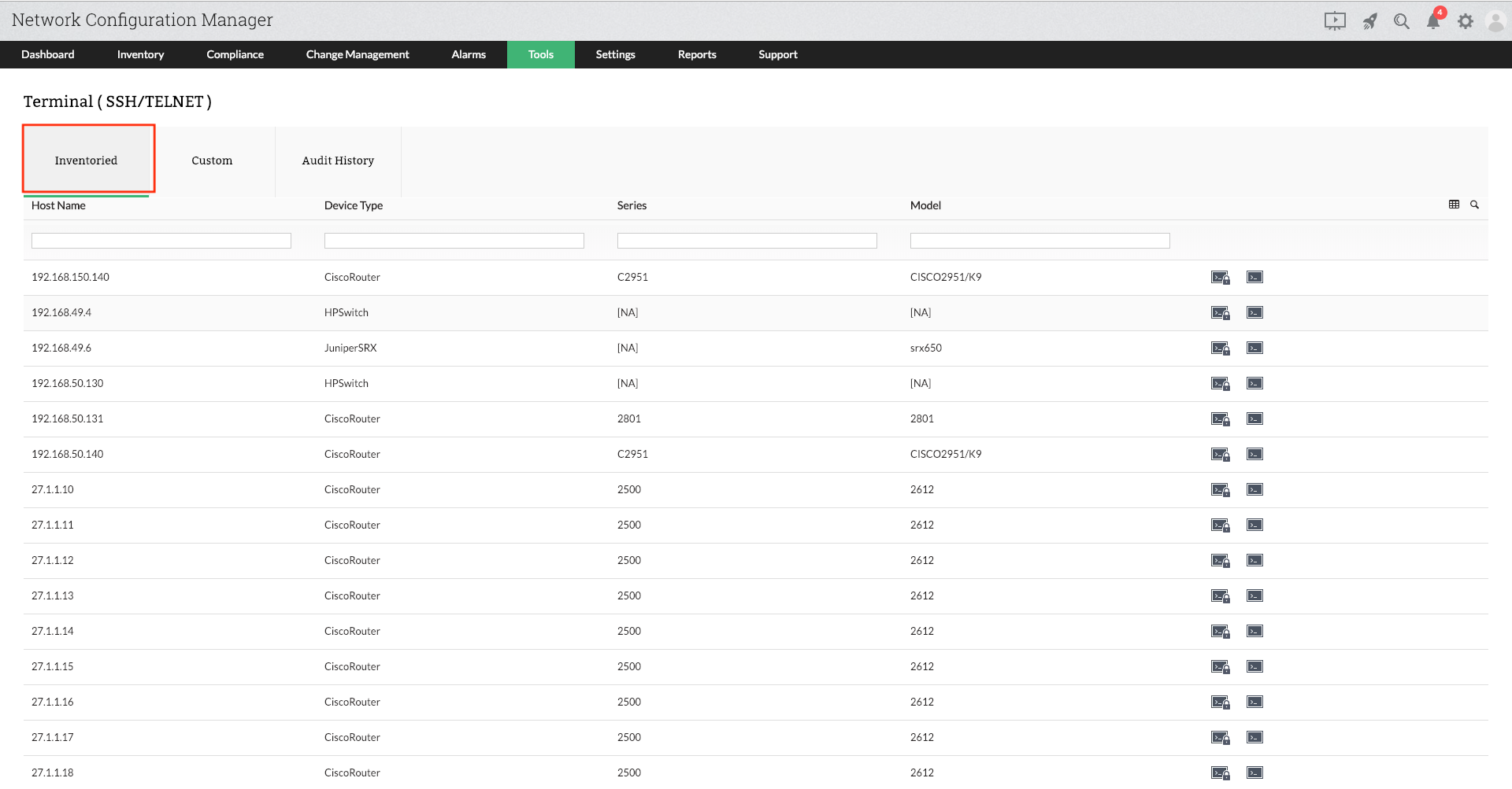 Terminal Inventoried