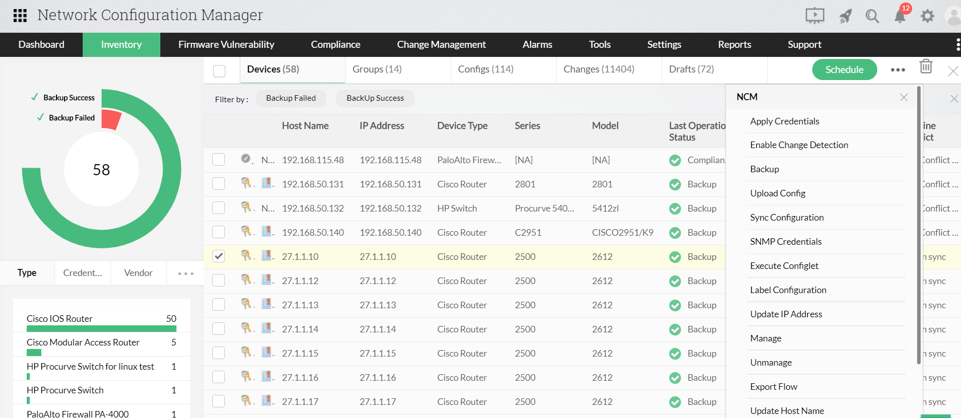 NETGEAR Configuration Tool - ManageEngine Network Configuration Manager