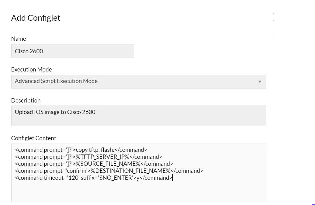 Cisco router firmware upgrade - ManageEngine Network Configuration Manager