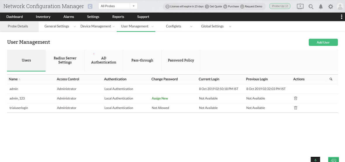 Centralized User Management