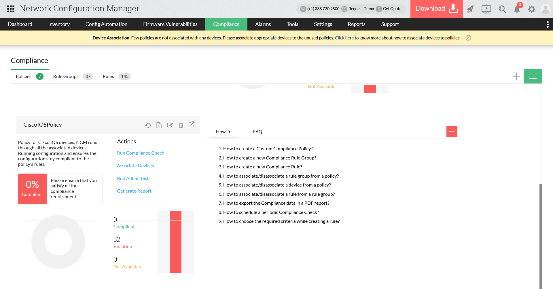 CIS Compliance - ManageEngine Network Configuration Manager