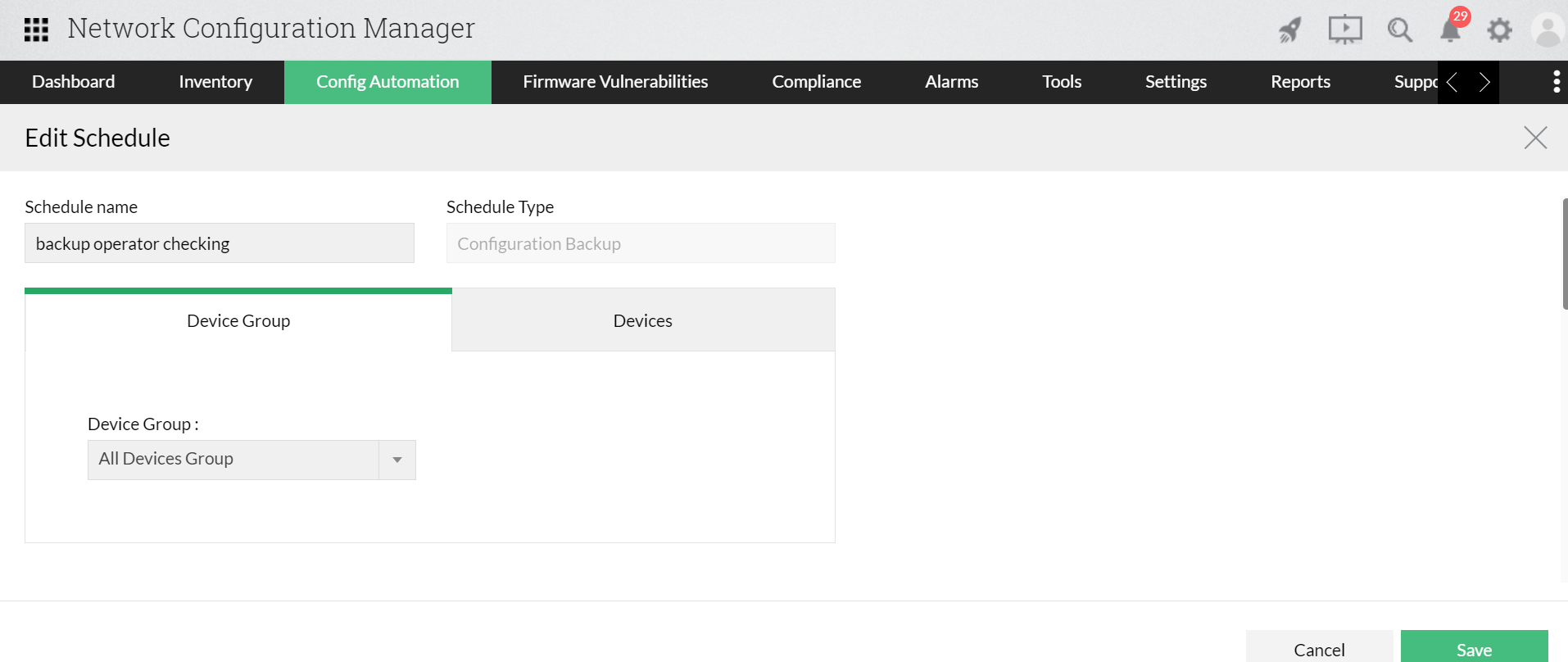 Brocade switch config backup - ManageEngine Network Configuration Manager