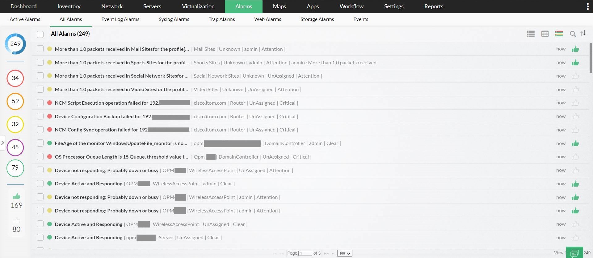 Fault monitoring software- ManageEngine OpManager