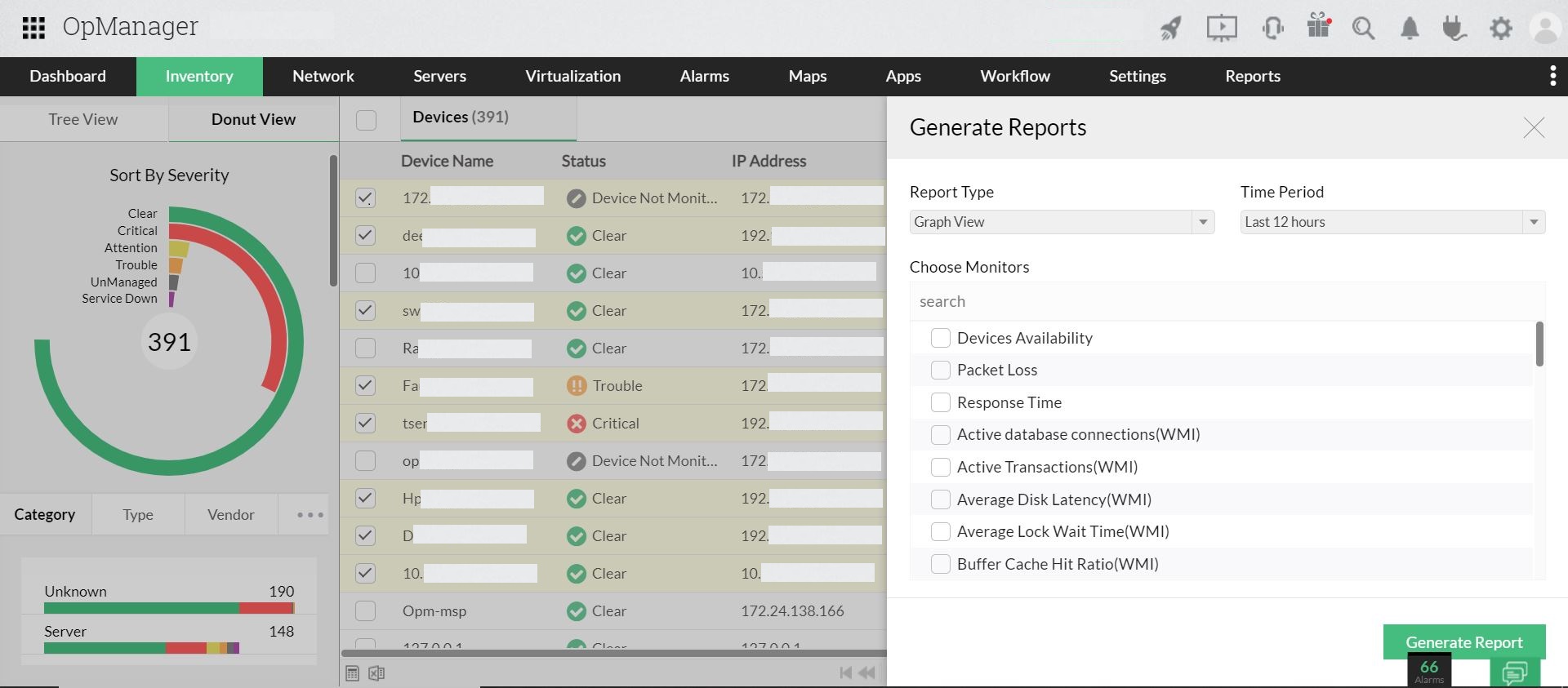 Reports- ManageEngine OpManager