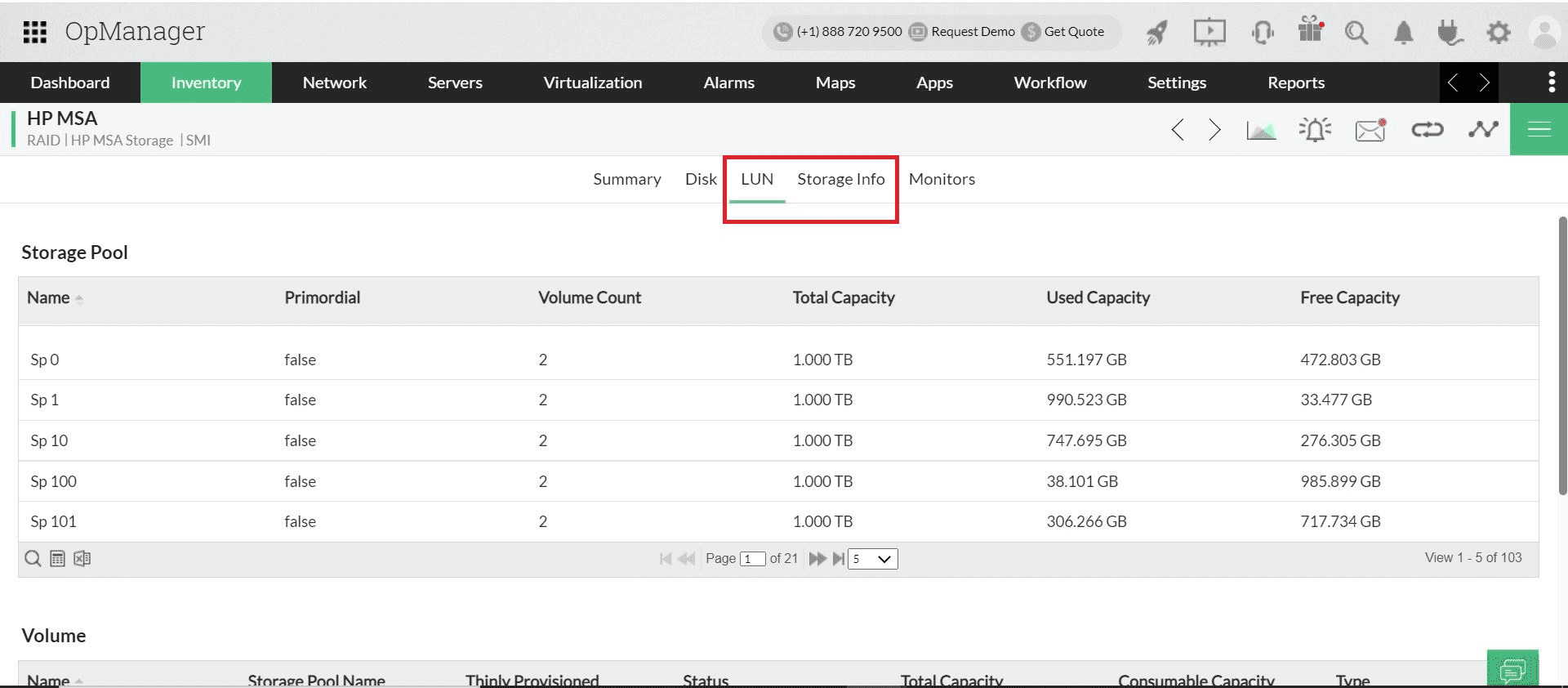 Storage Pools - ManageEngine OpManager