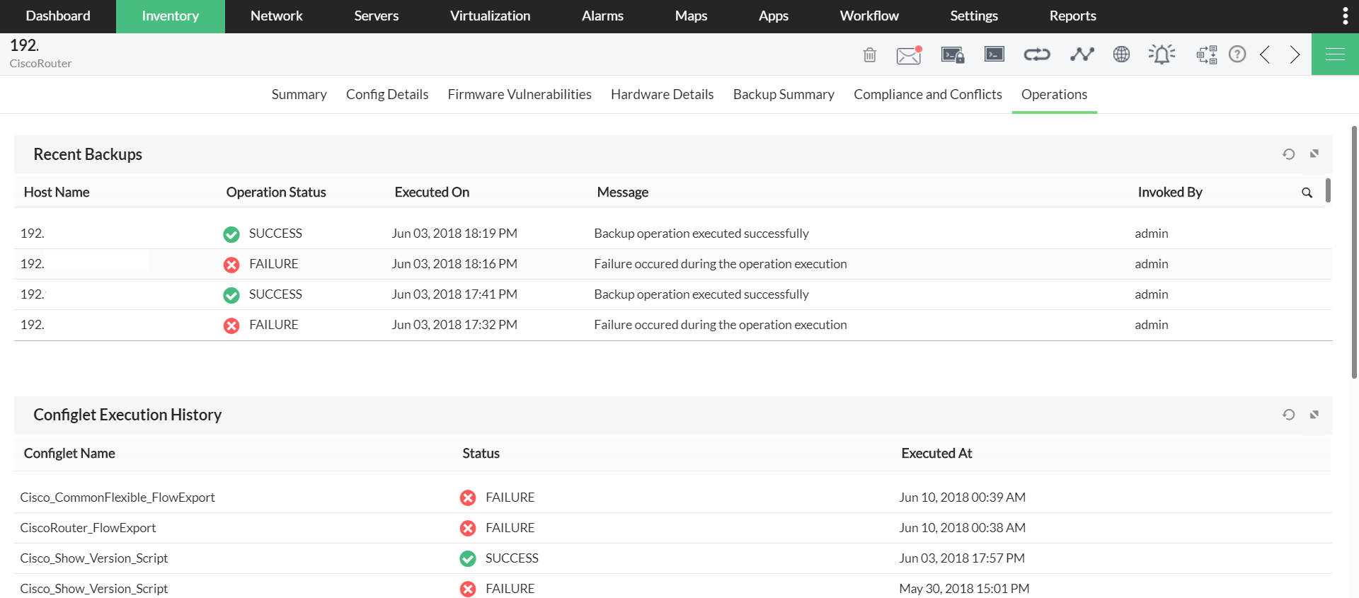 Configuration management - ManageEngine OpManager