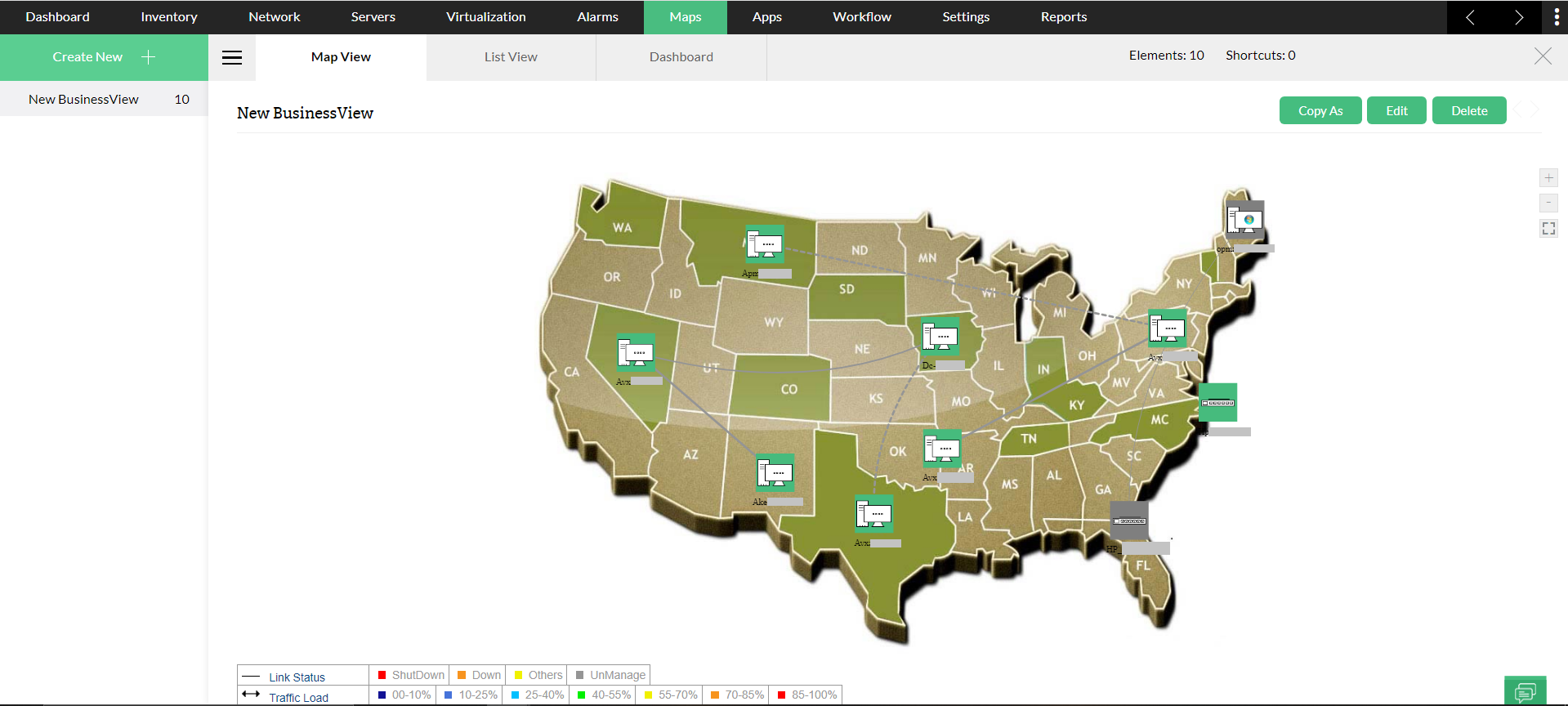 Custom network maps - ManageEngine OpManager