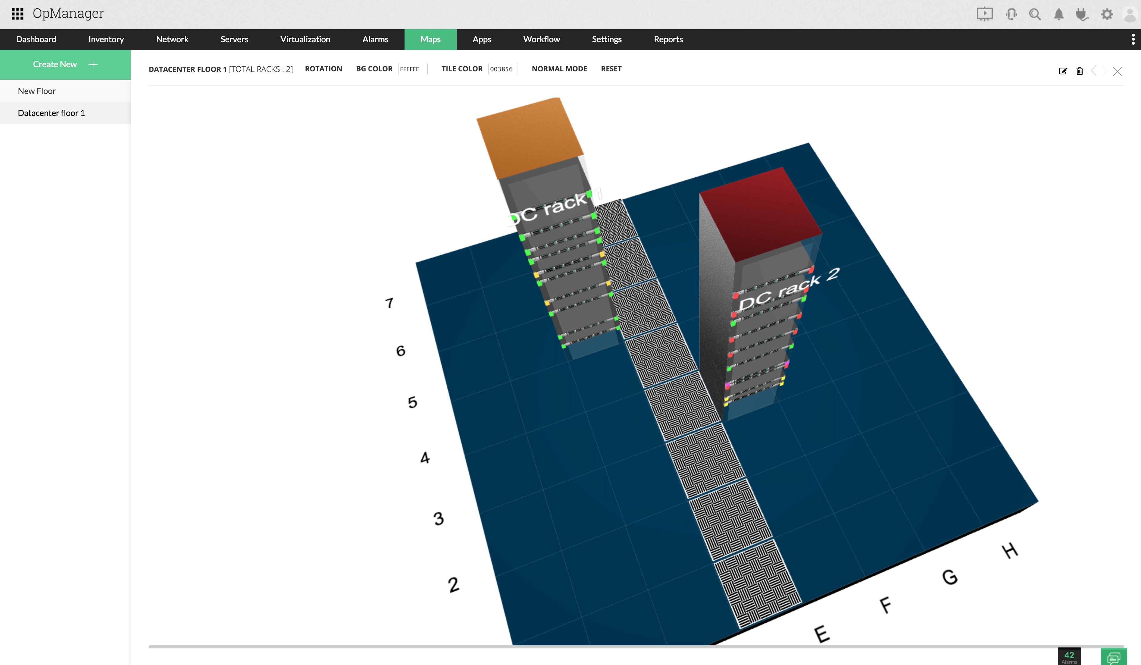 Real-time Datacenter visualization - ManageEngine OpManager