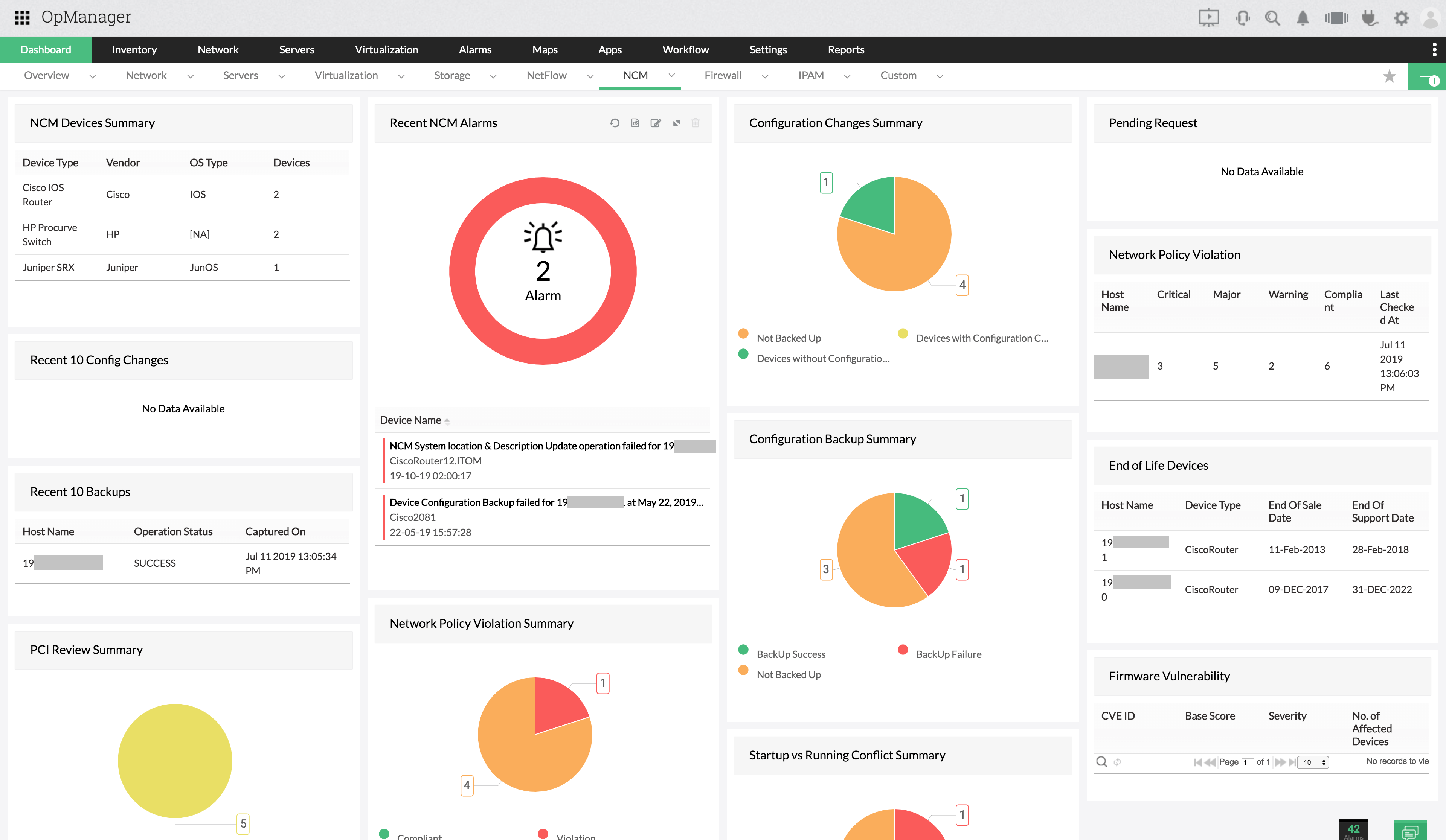 Datacenter device monitoring - ManageEngine OpManager