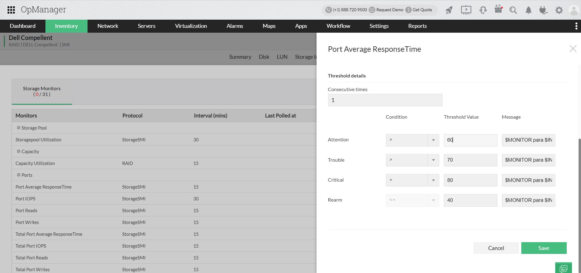 Dell Storage Monitor Tool - ManageEngine OpManager