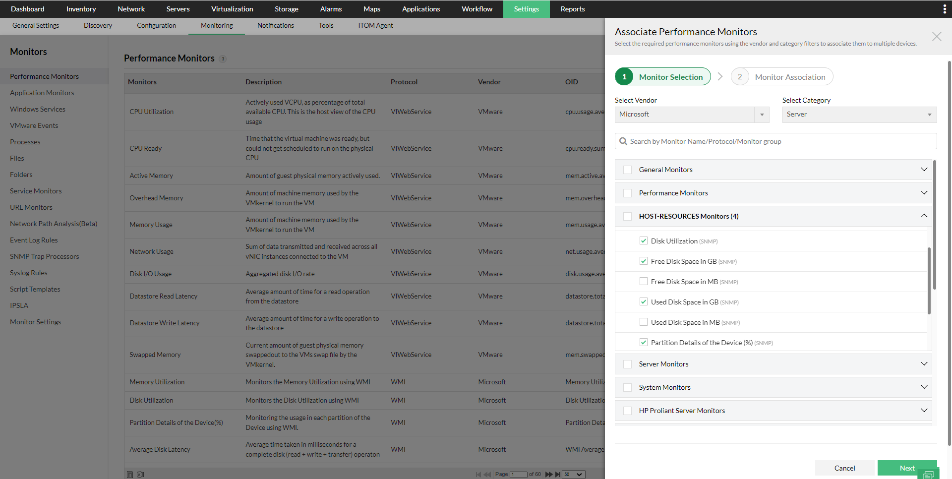 Disk Space Monitor - ManageEngine OpManager