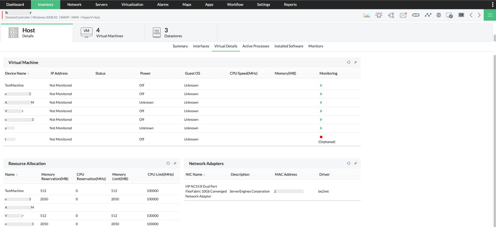 Hyper-V performance monitoring software - ManageEngine OpManager