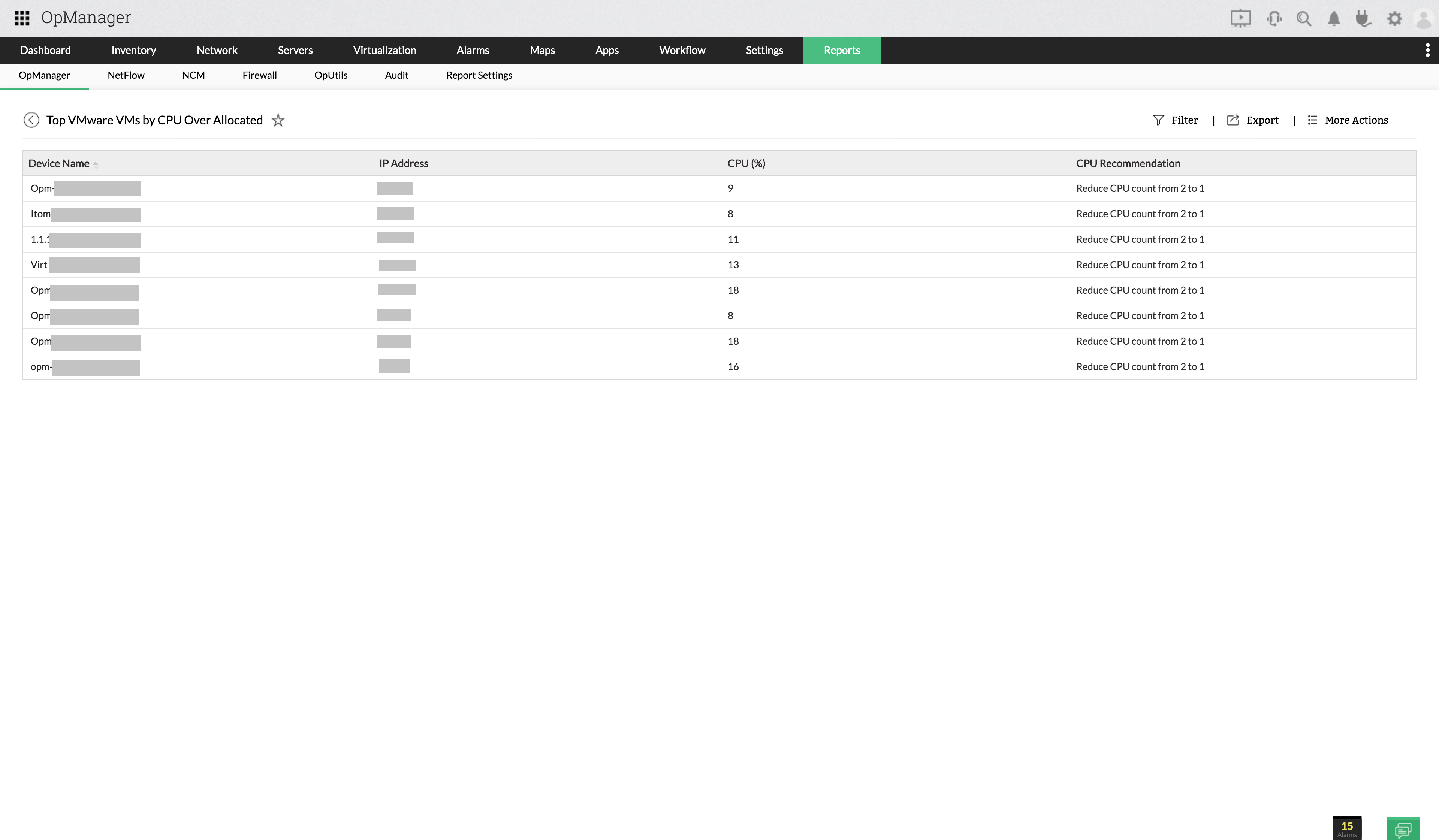 Hyper-V Performance reports - ManageEngine OpManager