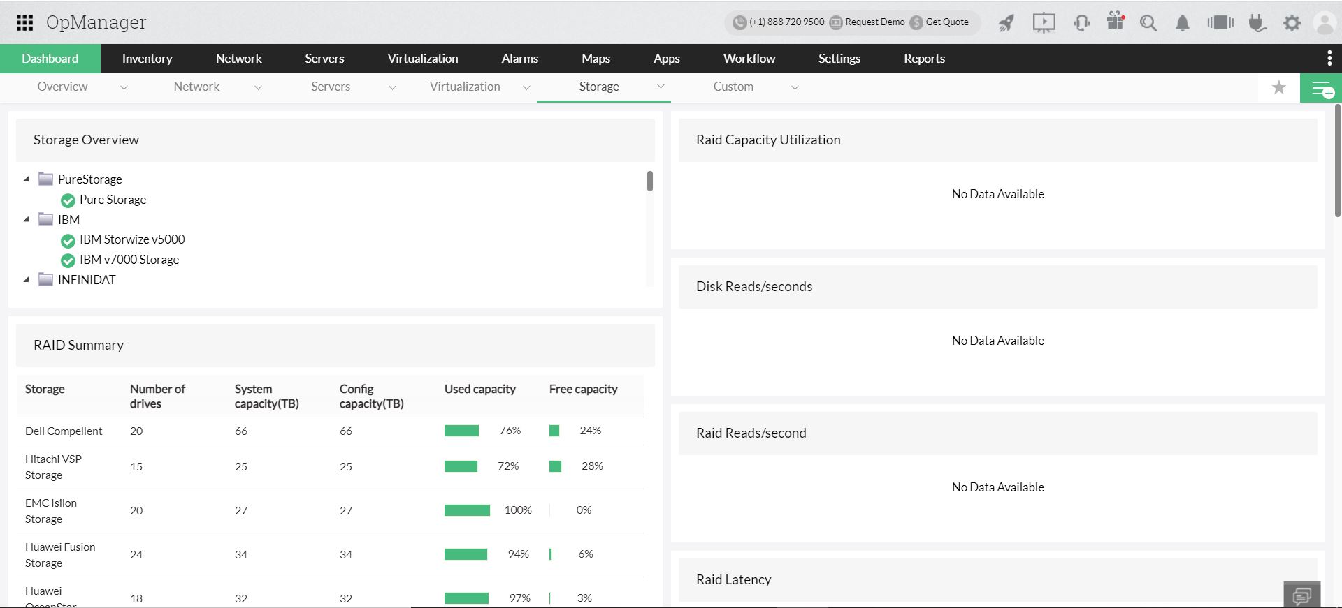 IBM Storage Monitoring - ManageEngine OpManager