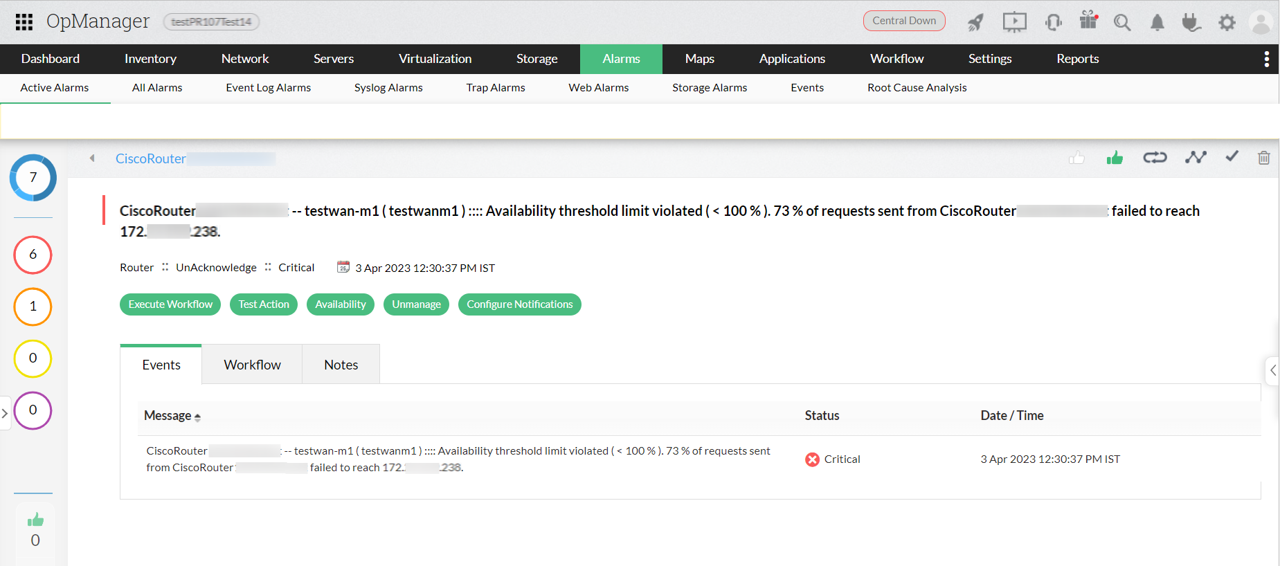 IP SLA Performance Metrics - ManageEngine OpManager