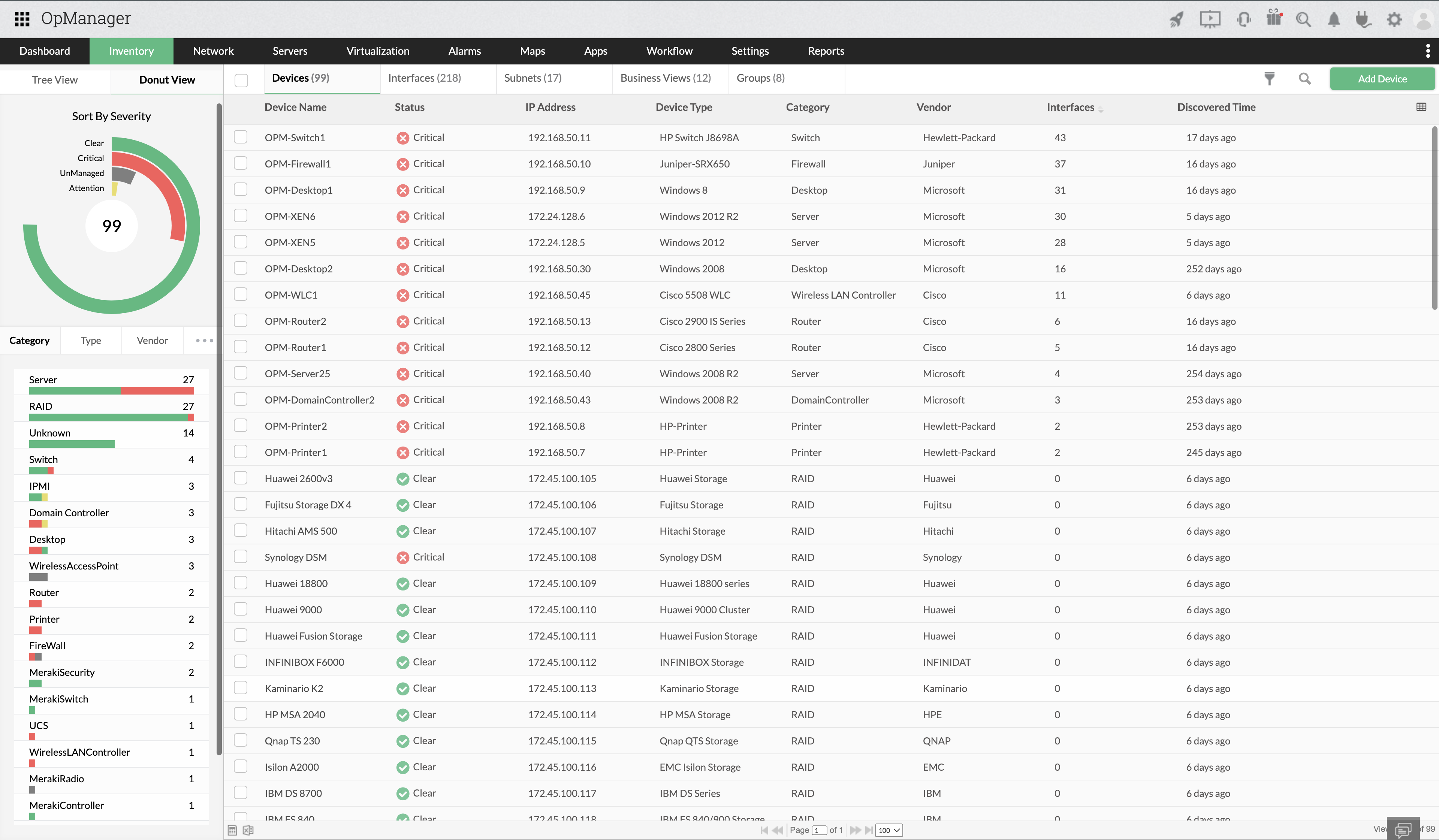 LAN inventory management - ManageEngine OpManager