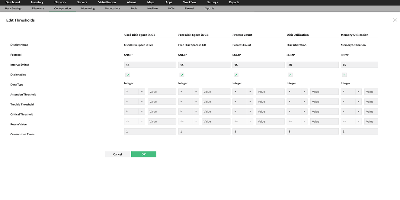 Memory monitoring- ManageEngine OpManager