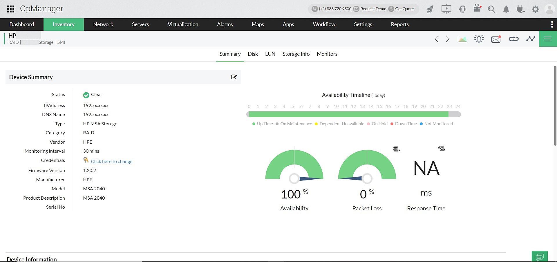 Microsoft network monitoring - ManageEngine OpManager