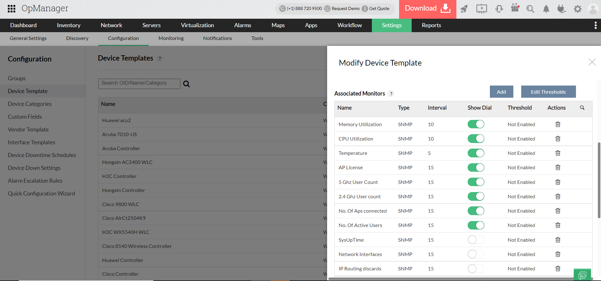 Wi-Fi monitoring tool - ManageEngine OpManager