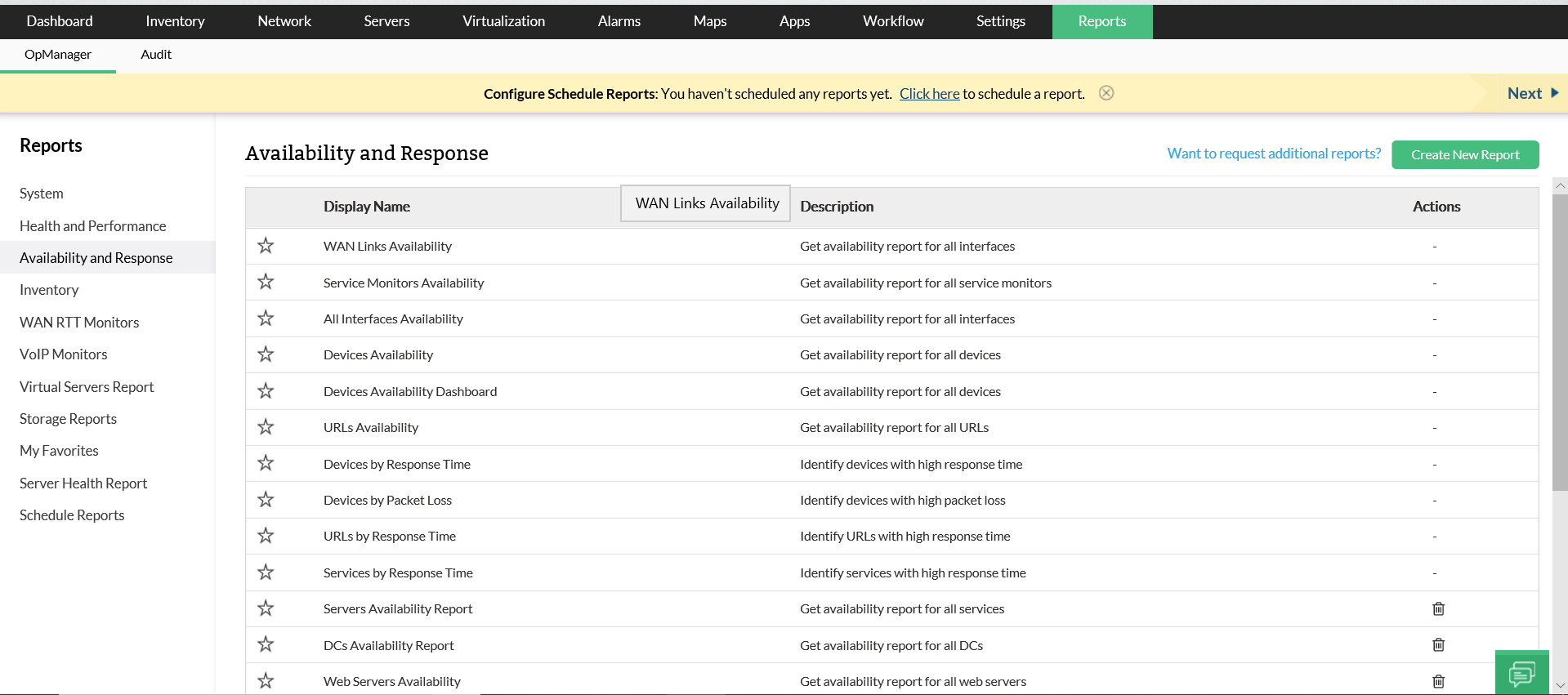 Enterprise Network Performance Monitoring - ManageEngine OpManager