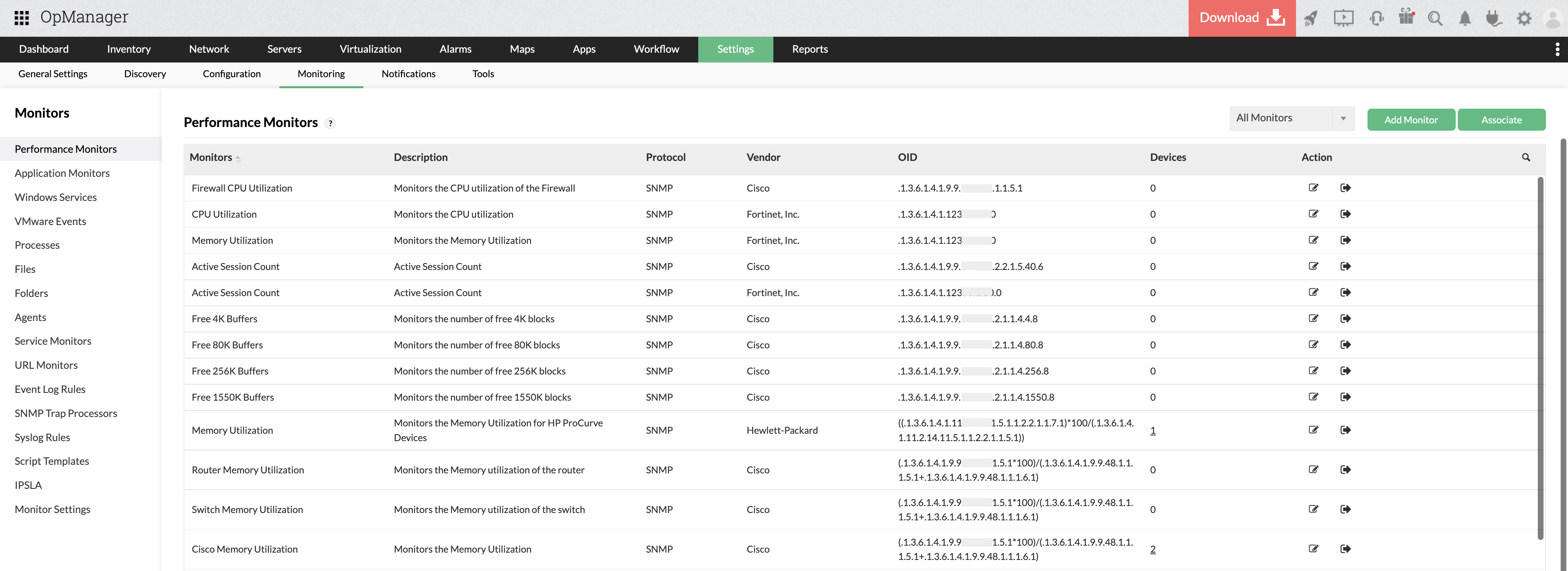 Network management solution - ManageEngine OpManager