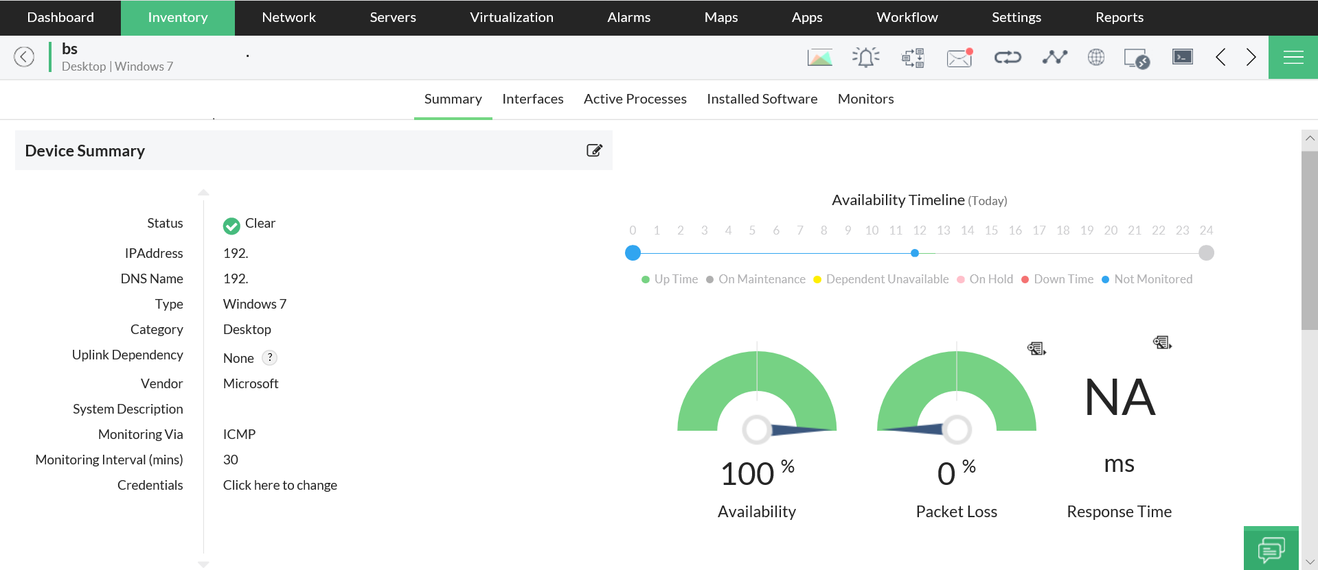 Packet Loss Monitoring- ManageEngine OpManager