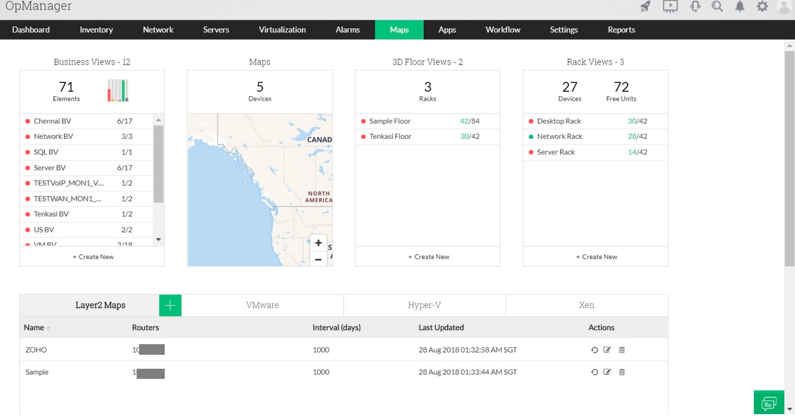 Network Mapper - ManageEngine OpManager