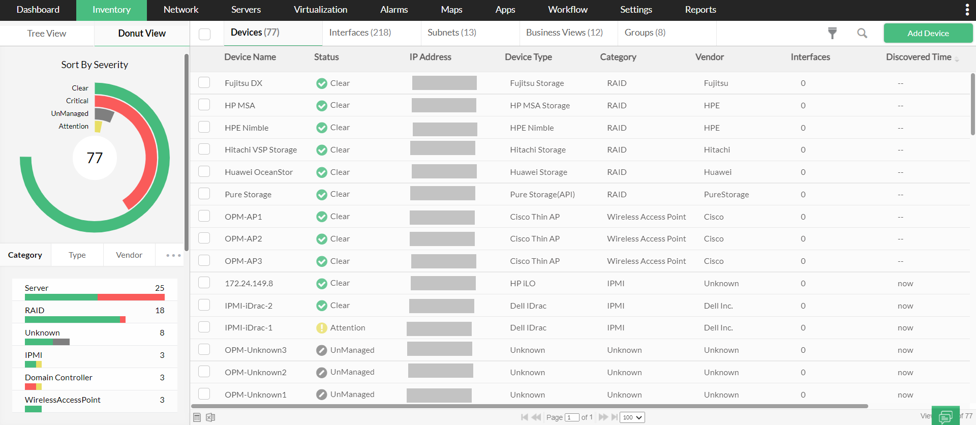 Network discovery tool- ManageEngine OpManager