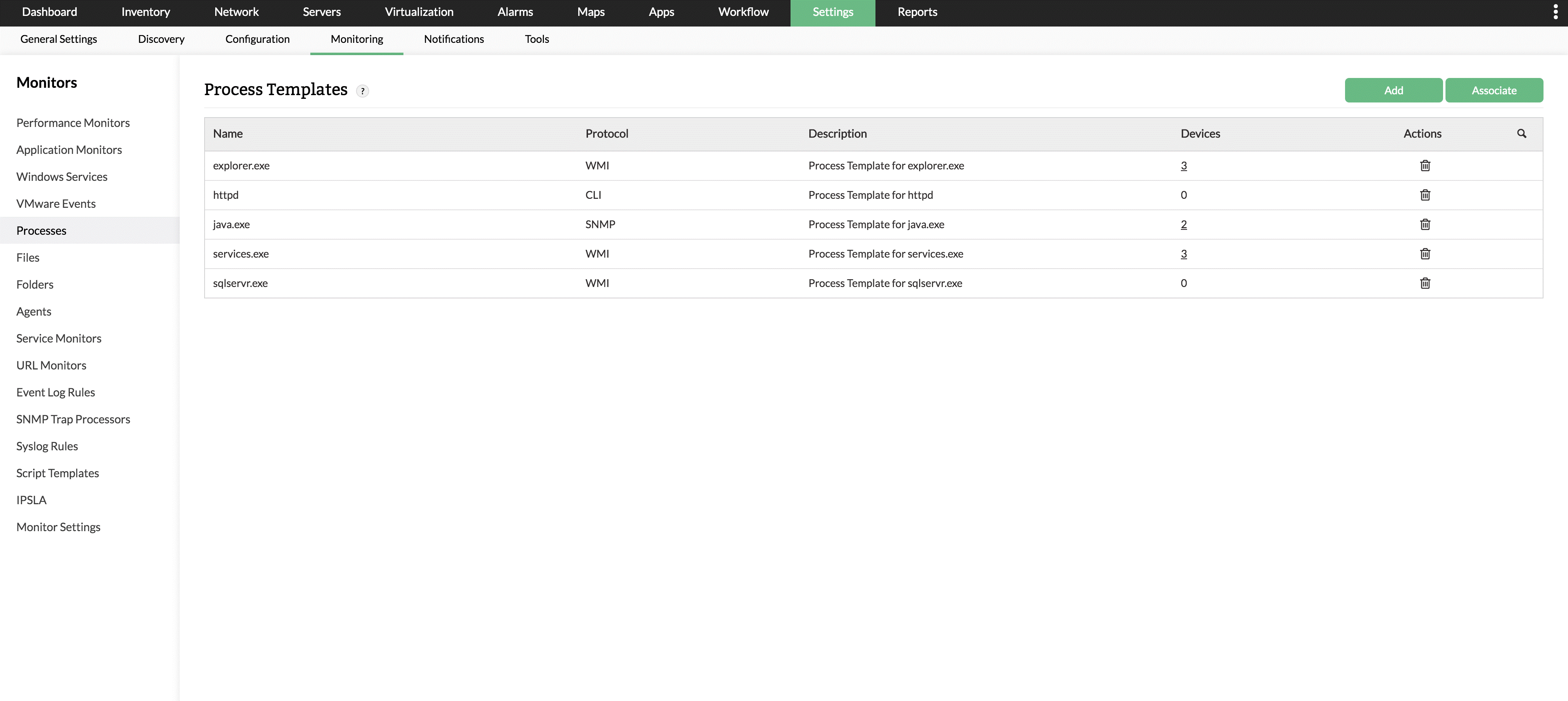 Process Monitoring Tools - ManageEngine OpManager