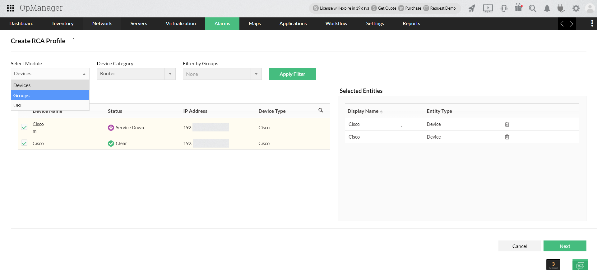 Root Cause Analysis - ManageEngine OpManager