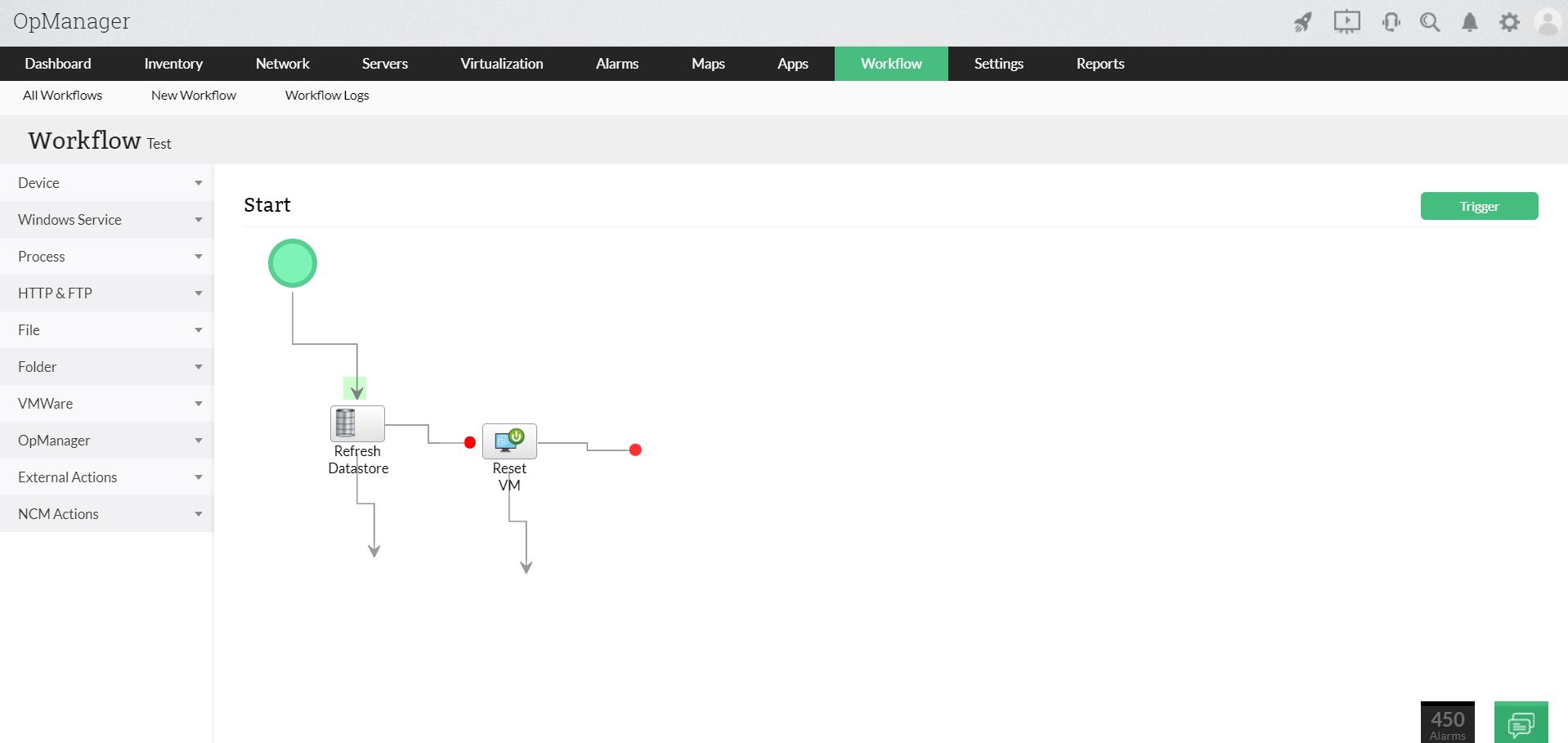 Workflows- ManageEngine OpManager