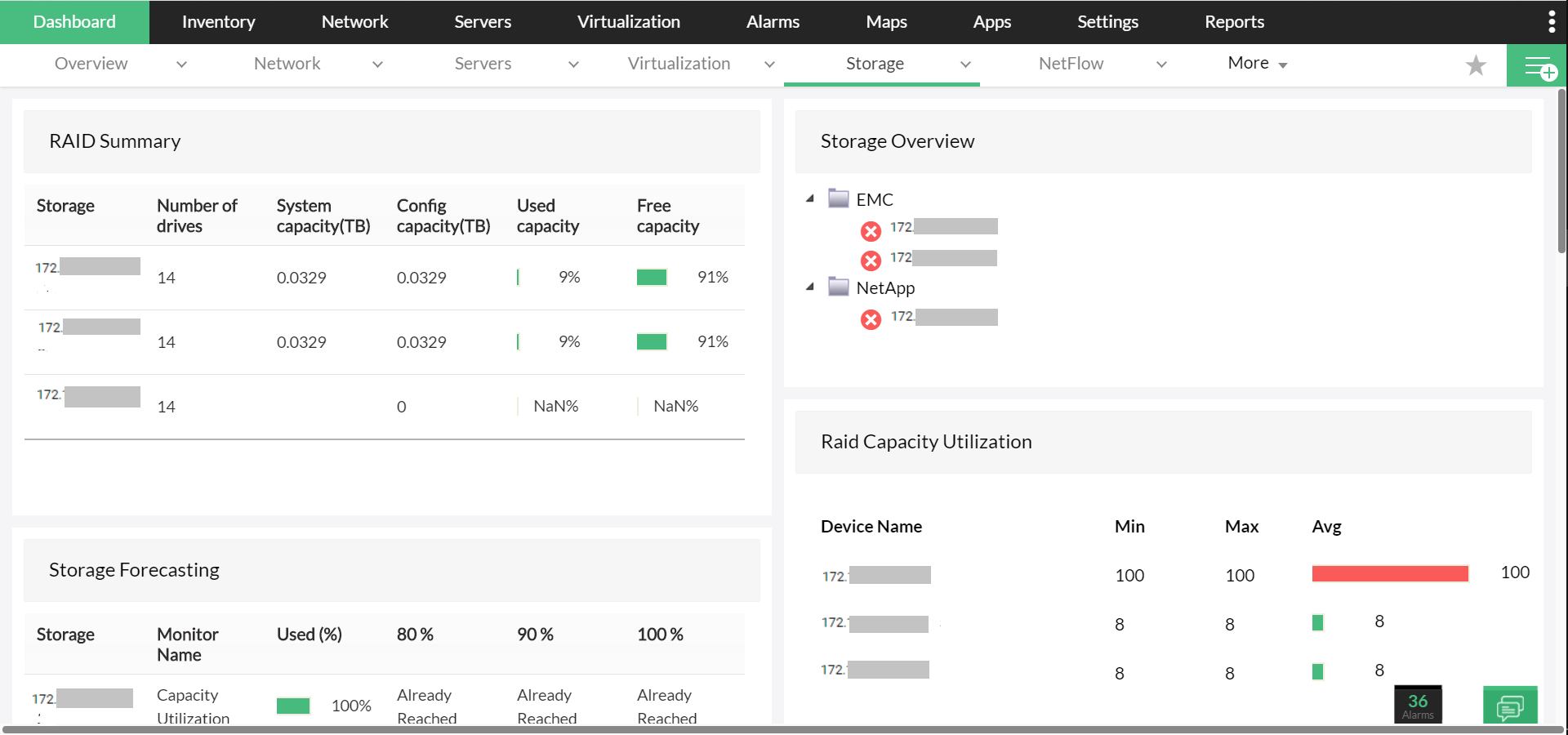 SAN monitoring - ManageEngine OpManager