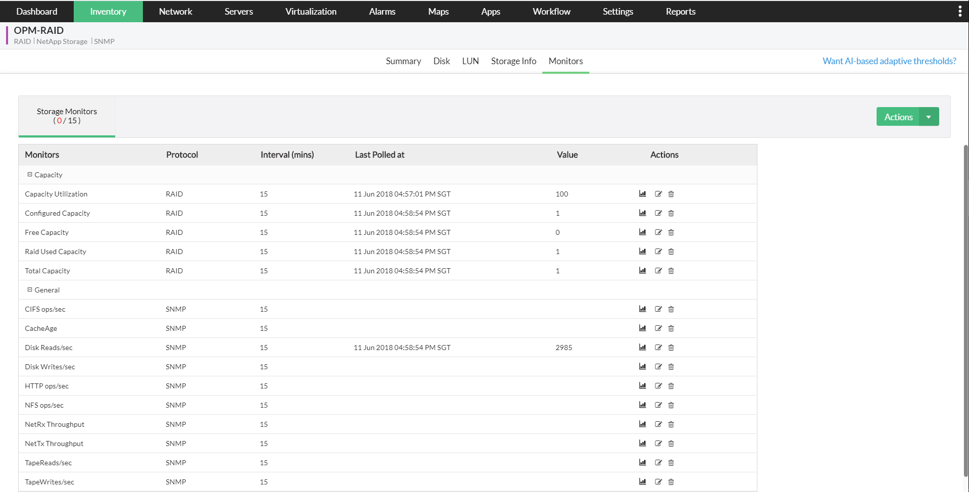 SAN Monitoring tool - ManageEngine OpManager