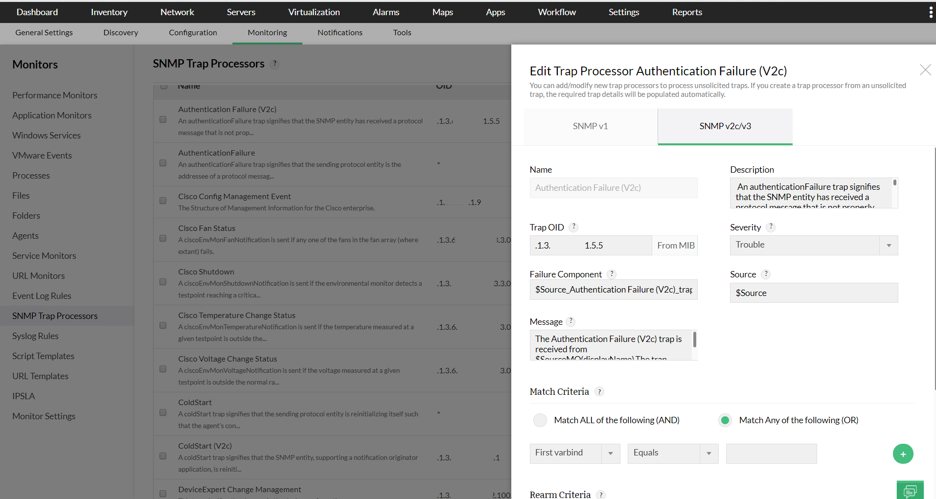 SNMP Monitoring Software - ManageEngine OpManager