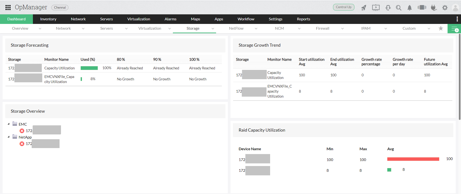 Best Storage Monitoring Software - ManageEngine OpManager