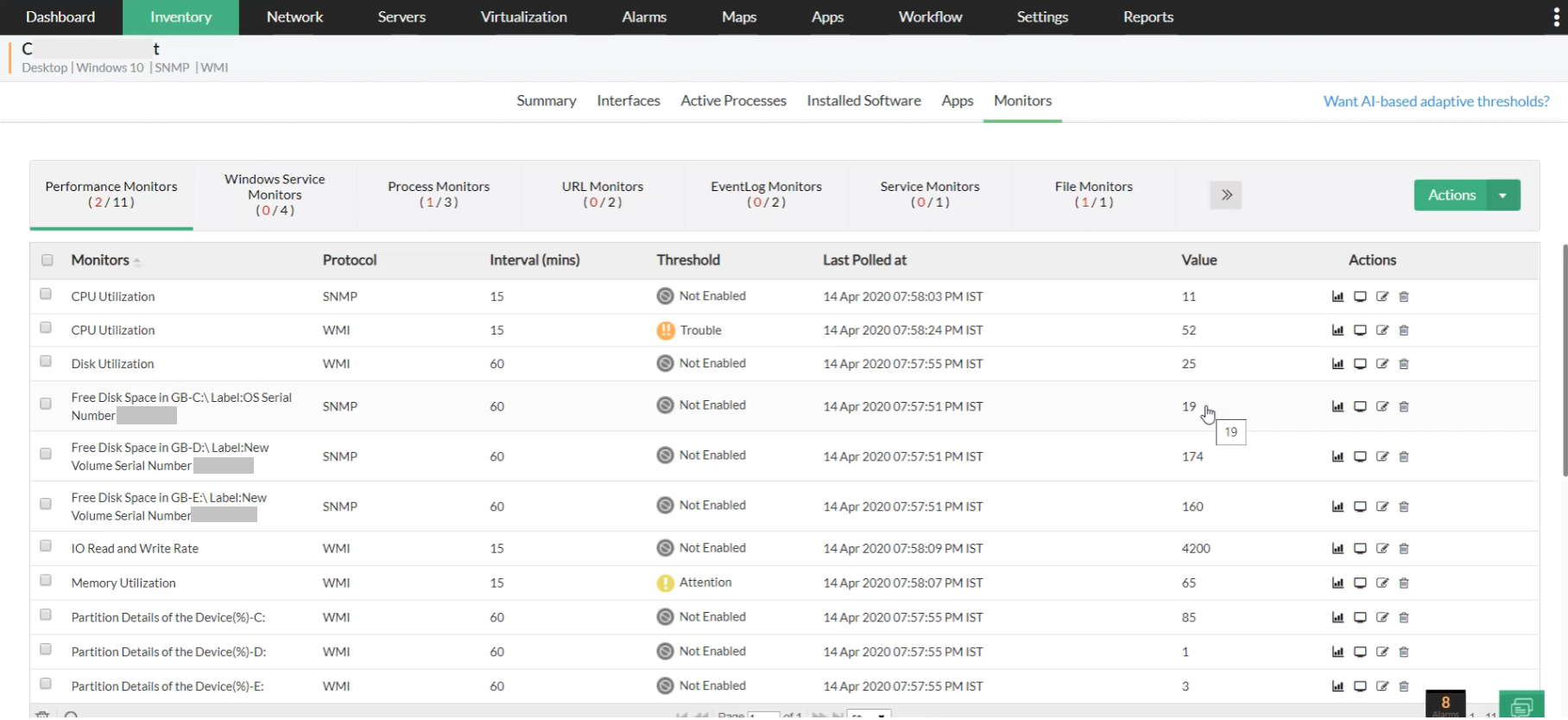 Server Uptime Monitoring Tool - ManageEngine OpManager