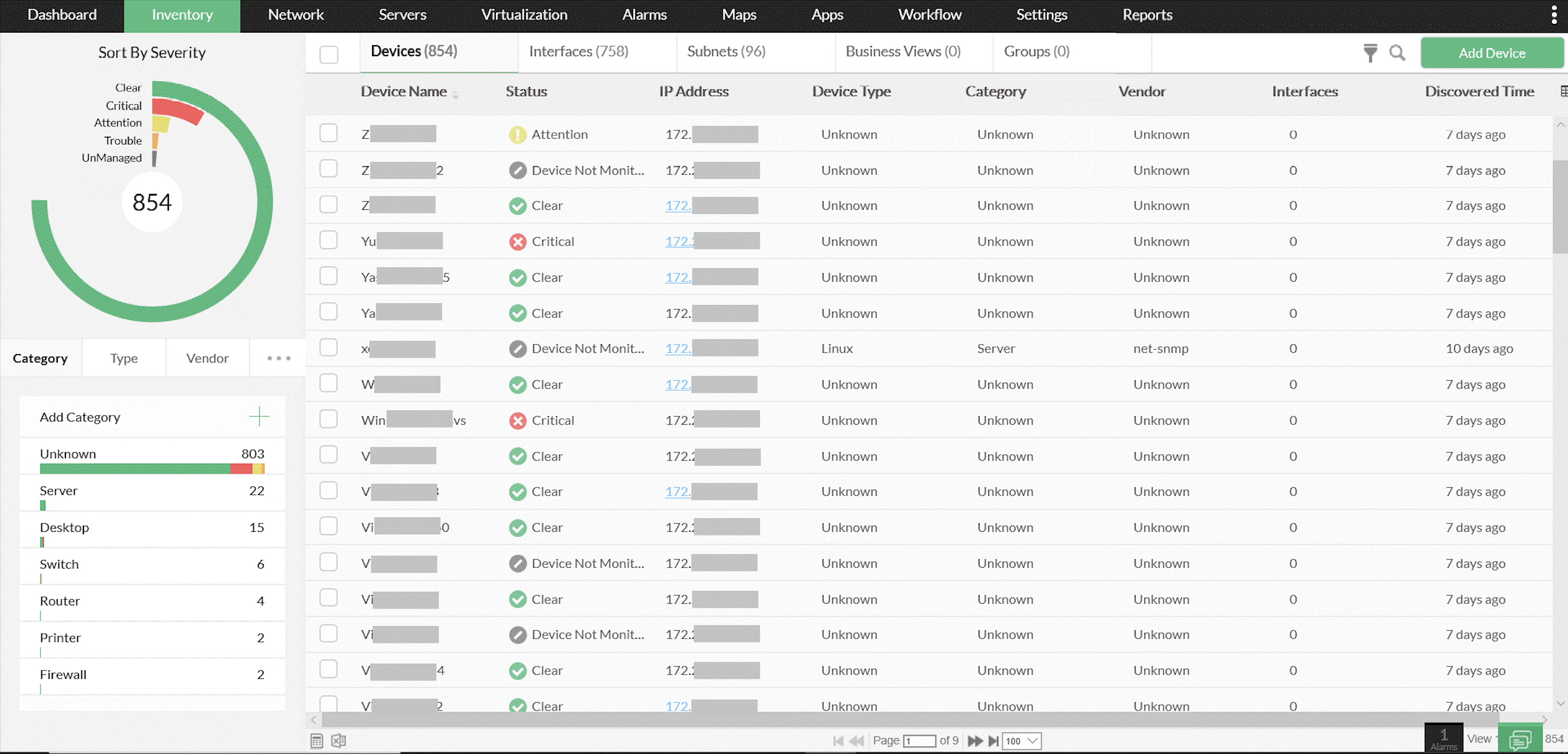 Network switch port monitoring