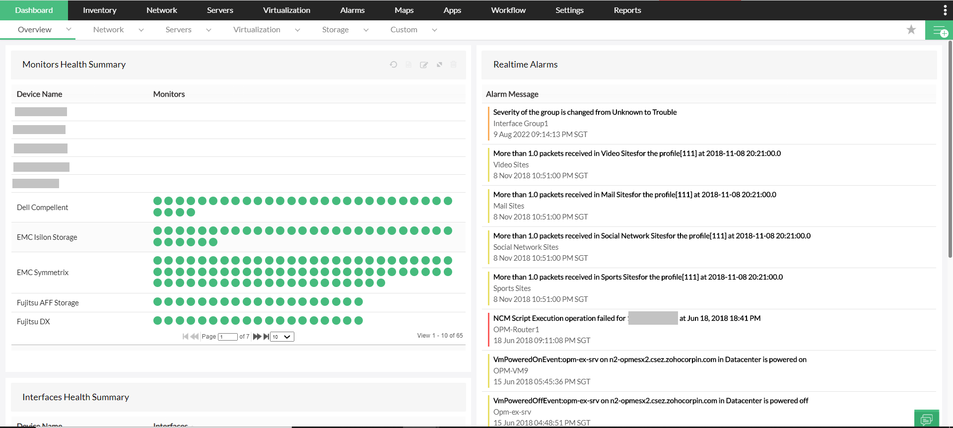 Performance Monitoring and Reporting System - ManageEngine OpManager